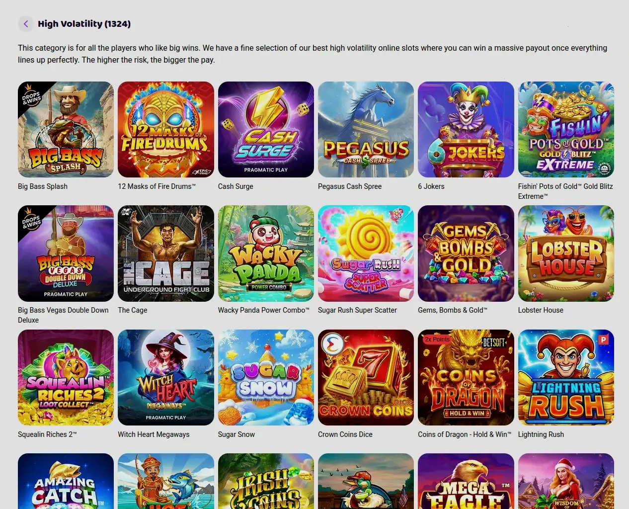 Kingdom Online Casino Spielauswahl